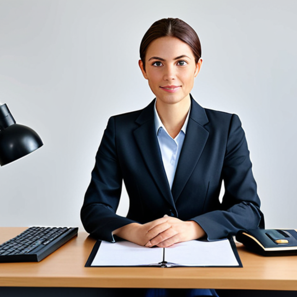Business Professional**

"A professional businesswoman in a modest business suit, sitting at a desk in a modern office, fully clothed, appropriate attire, safe for work, perfect anatomy, natural proportions, professional photography, high quality, family-friendly."

**
