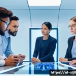 AI 바이어스 완화의 역할 및 필요성 - A diverse group of individuals, including people of various ethnicities, ages, and genders, are inte...