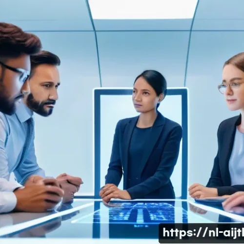 AI 바이어스 완화의 역할 및 필요성 - A diverse group of individuals, including people of various ethnicities, ages, and genders, are inte...